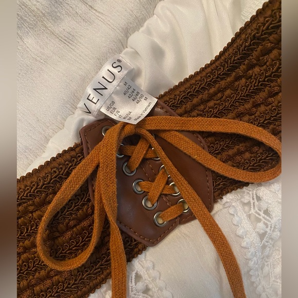 VENUS Boho White w/Lace Maxi Skirt | Size: Medium - Picture 5 of 8